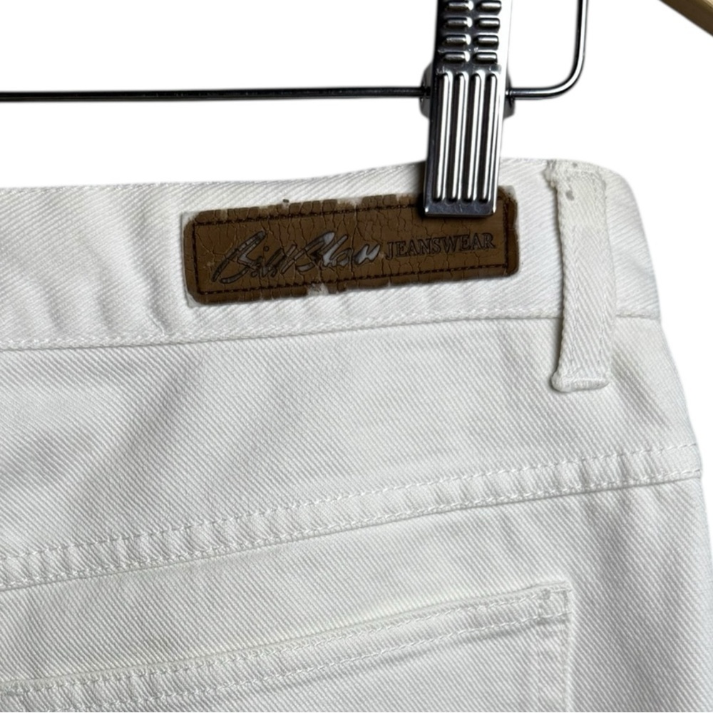 Vintage High Rise Tapered Jeans Size 10 White Denim 80s 90s Bill Blass - Picture 6 of 8